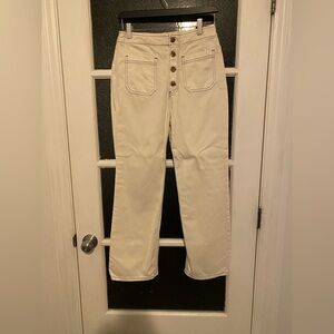 Reformation Straight Leg Eloise Jeans in Cream size 27